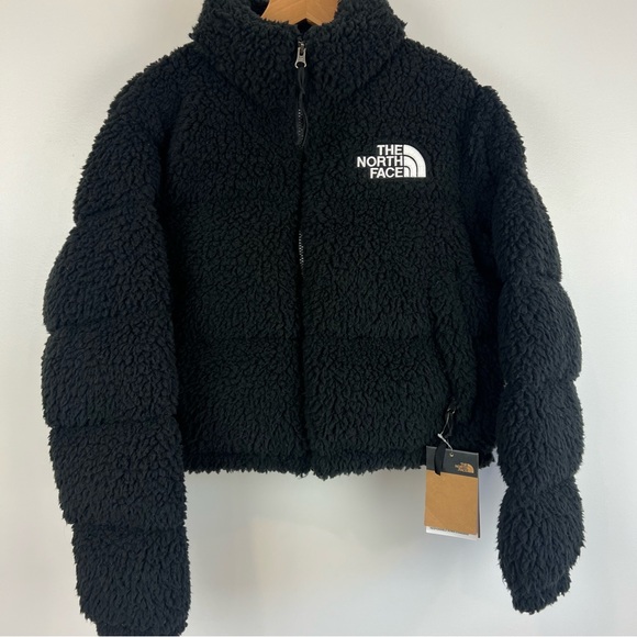NWT Women’s High Pile Nuptse Jacket Sherpa The North face black medium m - Picture 4 of 16
